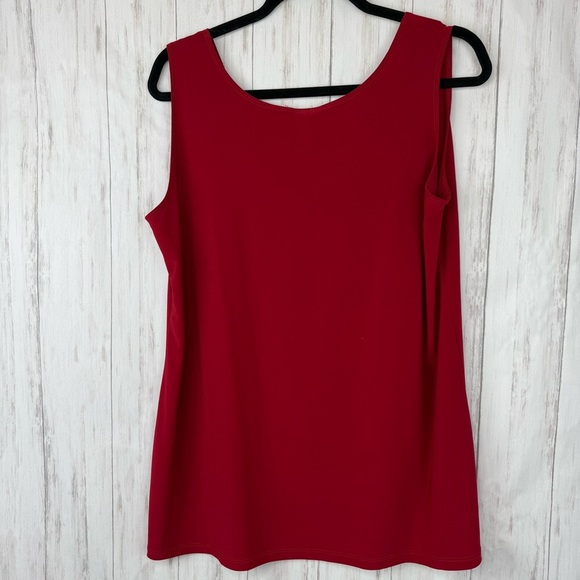 CLARA SUNWOO Red Sleeveless Tank Top - Picture 4 of 6